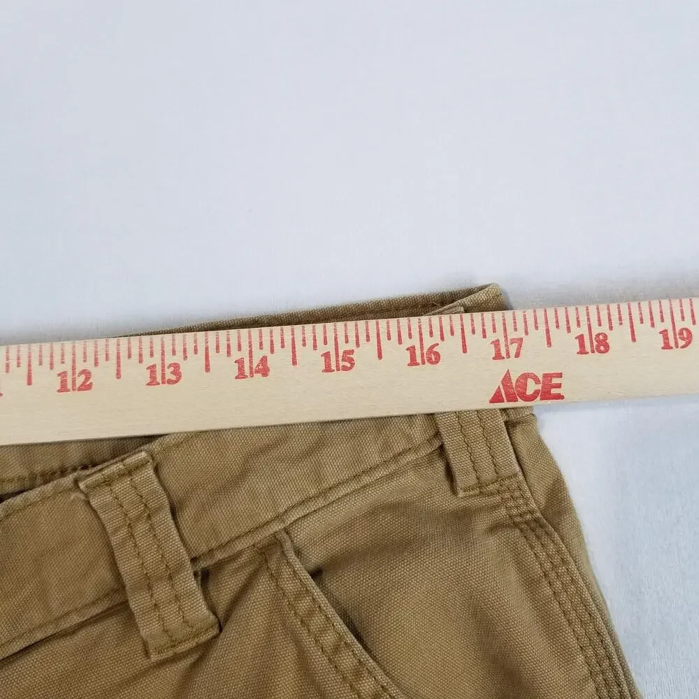 Carhartt Shorts Mens 36 Rugged Flex Relaxed Fit Canvas Work Khaki Tool BS2514-M